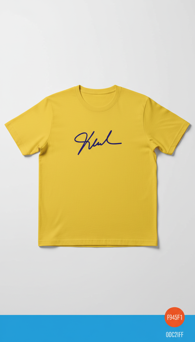 Pop Yellow Signature Logo Tee