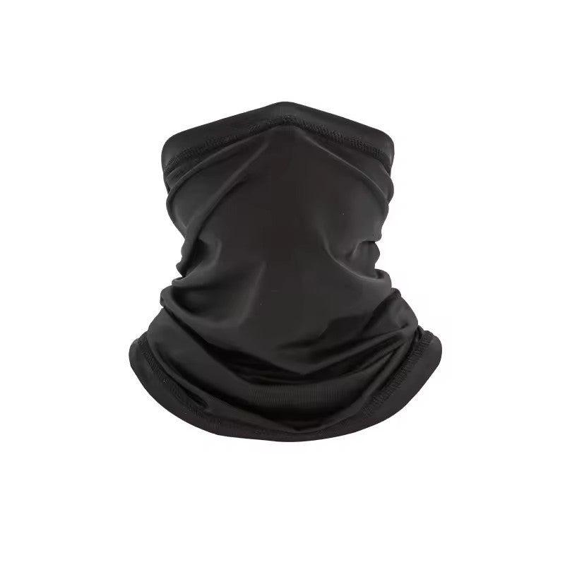 Outdoor Sport Bandana Military Tube Scarf Fishing Cycling Tactical Hiking Face Cover Neck Gaiter Half Mask Headband Men Women - Black