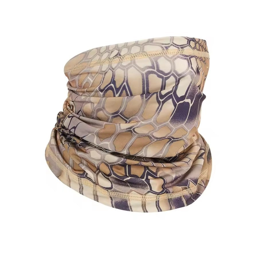 Outdoor Sport Bandana Military Tube Scarf Fishing Cycling Tactical Hiking Face Cover Neck Gaiter Half Mask Headband Men Women -  Brown