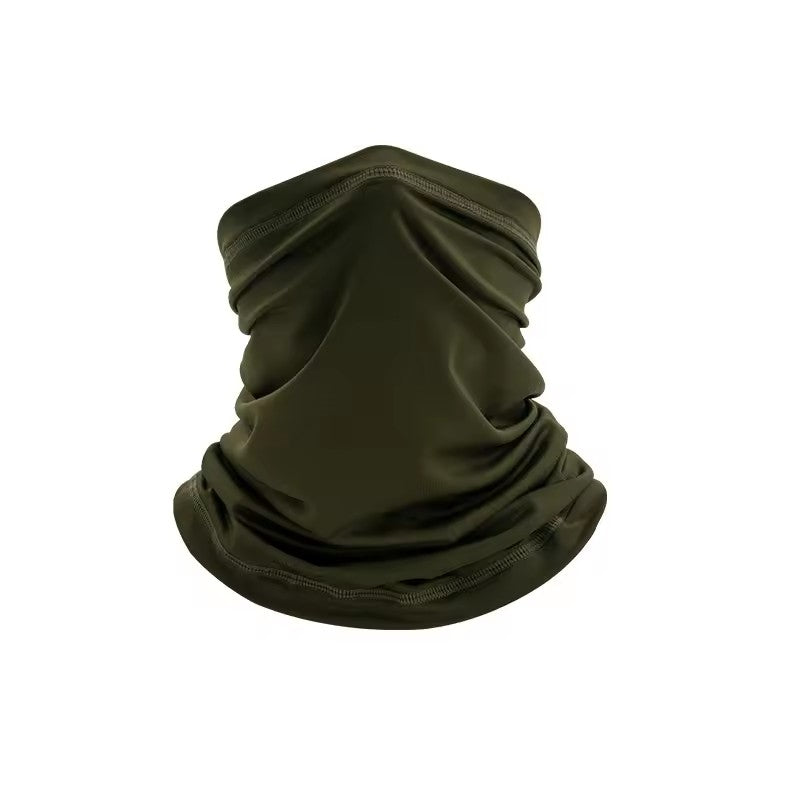 Outdoor Sport Bandana Military Tube Scarf Fishing Cycling Tactical Hiking Face Cover Neck Gaiter Half Mask Headband Men Women - Olive