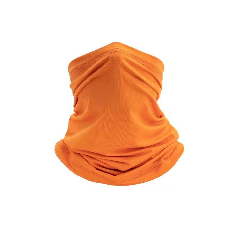 Outdoor Sport Bandana Military Tube Scarf Fishing Cycling Tactical Hiking Face Cover Neck Gaiter Half Mask Headband Men Women - Orange