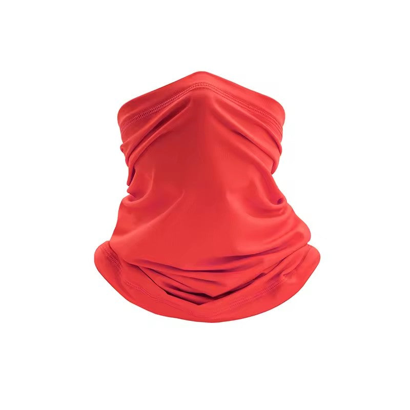 Outdoor Sport Bandana Military Tube Scarf Fishing Cycling Tactical Hiking Face Cover Neck Gaiter Half Mask Headband Men Women - Red