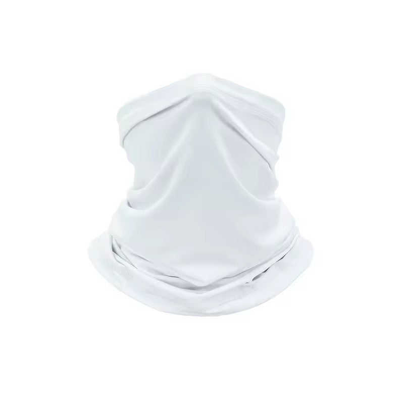 Outdoor Sport Bandana Military Tube Scarf Fishing Cycling Tactical Hiking Face Cover Neck Gaiter Half Mask Headband Men Women - White