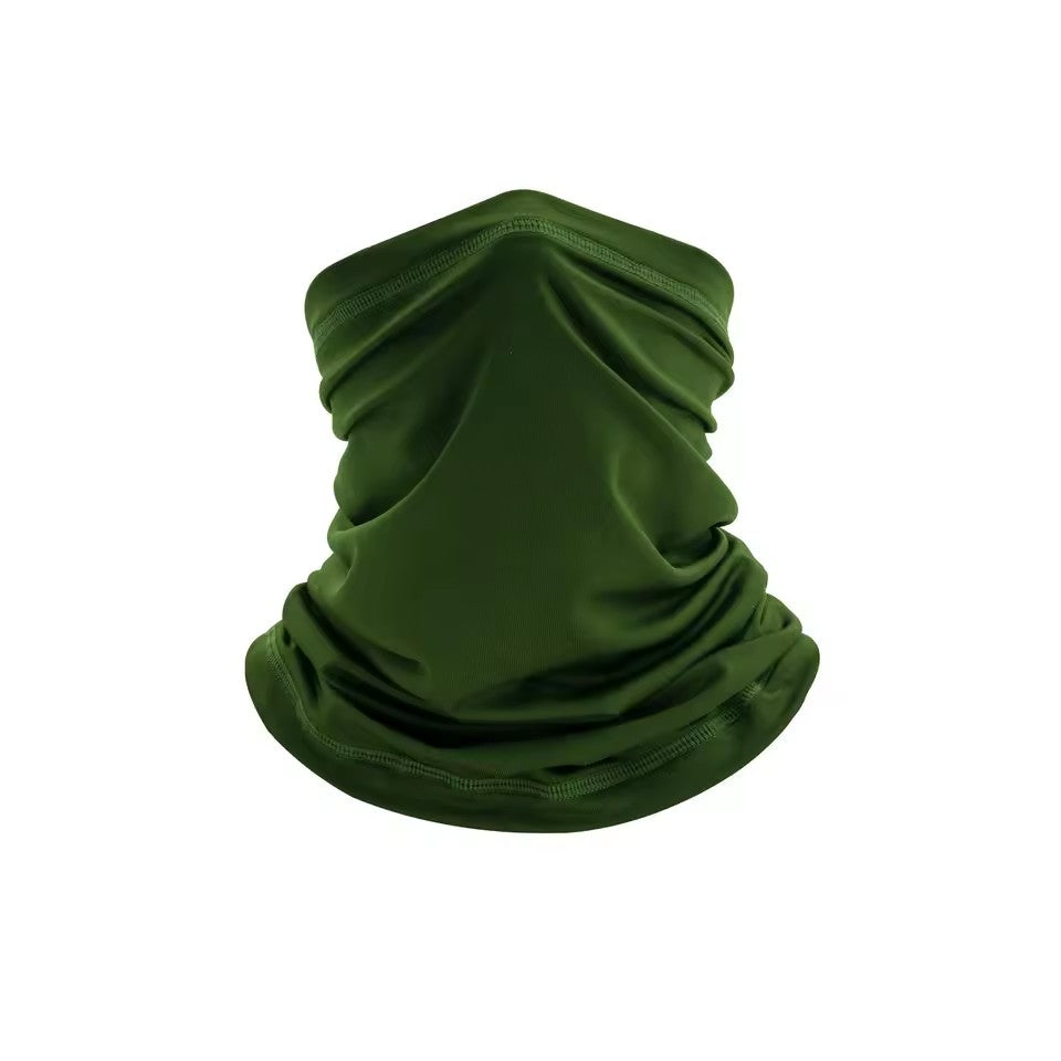 Outdoor Sport Bandana Military Tube Scarf Fishing Cycling Tactical Hiking Face Cover Neck Gaiter Half Mask Headband Men Women Grass green