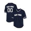 Customized Name and Number Design Men's Baseball Jersey NEW YORK Embroidery Design Short Sleeve Loose Breathable T Shirt for Men