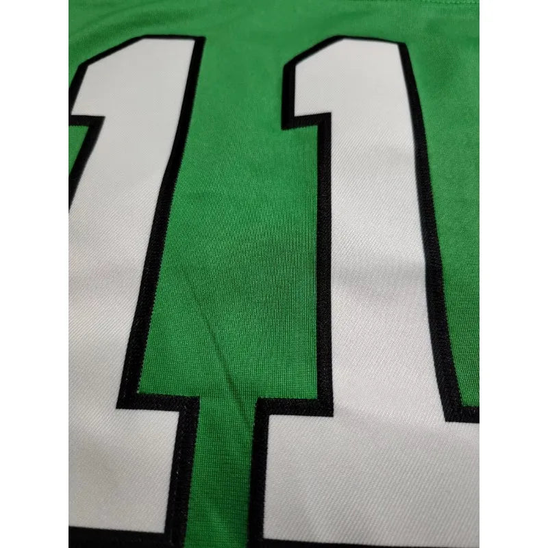 Customized Name And Number Men's Embroidered American Football Jersey Philadelphia Green V-Neck Personalized Short Sleeved Shirt