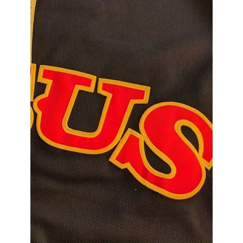 Customized Name And Number Men's Embroidery Baseball Jersey Jesus Personalized Short Sleeve Button Down Shirts For Streetwear