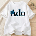 Ado Graphic Print T-shirts Summer Women Men Casual Fashion Streetwear Hip Hop Tops High Quality O-Neck Short Sleeve T-shirts