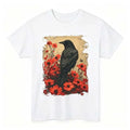 Retro Crow T-Shirt for Women Summer Casual Fashion Gothic Streetwear Harajuku Tops Vintage Crew Neck Short Sleeve Cotton Tees