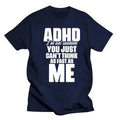 ADHD Letter Graphic Print T-shirt Men's Clothing Summer Casual Fashion Streetwear Tops Women O-Neck Short Sleeve T-shirts