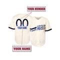 Customized Name And Number Men's Embroidery Baseball Jersey Los Angeles Personalized Short Sleeve Button Down Shirts DIY