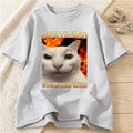 Certified Woman Respecter Cat Printed Pattern Tees Summer Women Men Funny Cats Casual Fashion O-Neck Short Sleeve Tops T-shirts