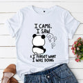 Cute Panda Graphic Print for Women Summer Harajuku Casual Fashion Cotton Tops Daily Comfortable Crew Neck Short Sleeve T-shirts