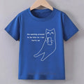 Mobile Cat Print Children Clothing Summer Girls Boys Fashion Funny Cute Casual Colorful Tops Kids Crew Neck Short Sleeve T-shirt