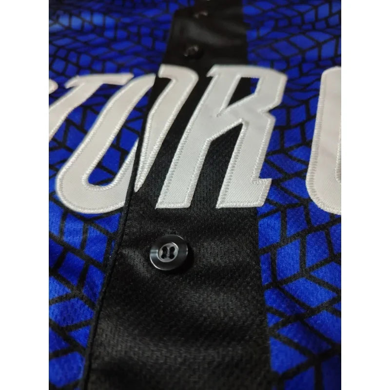 Customized Name And Number Men's Embroidery Breathable Baseball Jersey V-Neck Personalized Short Sleeve Button Down DIY Shirts