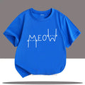 Cute Funny Cat Graphic Print Children T-shirts Summer Cartoon Fashion Casual Tops for Girls Boys O-Neck Short Sleeve T-shirts