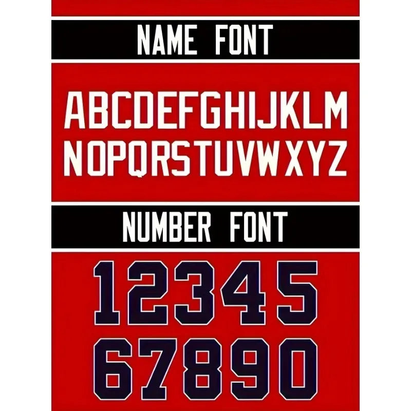 Customized Name And Number Men's Embroidered Baseball Jersey Atlanta V-Neck Personalized Breathable Short Sleeved Shirt Falcons