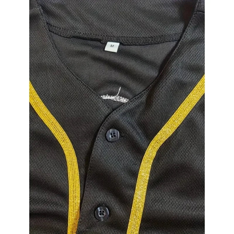 Customized Name And Number Men's Embroidery Baseball Jersey Jesus Personalized Short Sleeve Button Down Shirts For Streetwear
