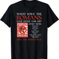 Men'S Monty Python What Did The Romans Do for Us? Funny Roman History T-Shirt Casual Fit Retro Graphic Tee