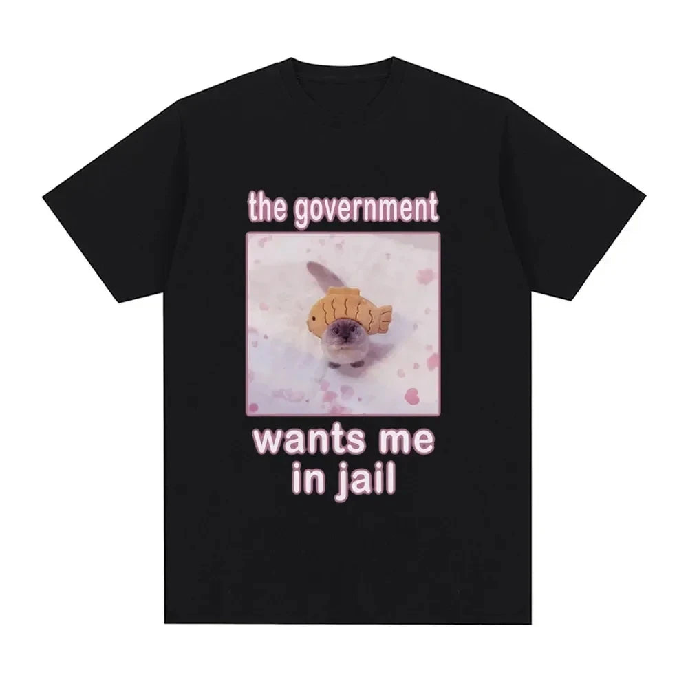 Funny Cute Cat Graphic Print T-shirts for Women Summer Casual Fashion Loose Streetwear Tops Crew Neck Short Sleeve T-shirts