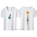 Teenager Astronaut Graphic Print T-shirts for Boys Summer Children Casual Funny Colorful Tops Kids Crew Neck Short Sleeve Tees