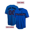 Customized Name And Number Men's Embroidery Baseball Jersey Toronto Black V-Neck Personalized Short Sleeve Button Down Shirts