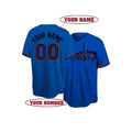 Customized Name And Number Men's Embroidery Baseball Jersey Toronto Blue V-Neck Personalized Short Sleeve Button Down DIY Shirts