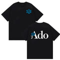 Ado Printed T-ahirt Women Men Fashion Casual Hip Hop High Street Short Sleeve Tops Tee Shirt Summer Simple Comfortable T-shirt