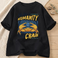 Reject Humanity Crab Funny Graphic Print Women Clothing Summer Fashion Streetwear Y2K Tops Crew Neck Short Sleeve T-shirts