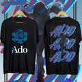 ADO Print T-shirts Men's Clothing Summer Casual Fashion High Street Hip Hop Oversize O-Neck Short Sleeve Tops for Women T-shirts