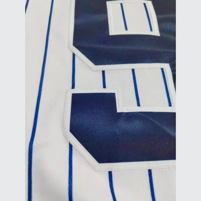 Customized Name and Number Men's Embroidery Baseball Jersey New York White And Black Stripes Personalized Short Sleeve Shirts