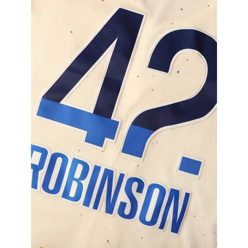 Customized Name And Number Men's Embroidery Baseball Jersey Los Angeles Personalized Short Sleeve Button Down Shirts DIY