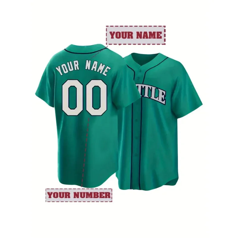 Customized Name&Number Rugby Jersey Sports Uniform for Men Women Stitched Personalized SEATTLE Football Jersey Make Your Own DIY