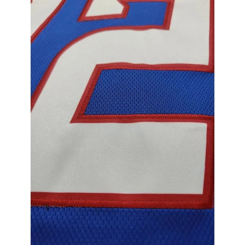 Customized Name And Number Men's Embroidery Baseball Jersey Blue V-Neck Personalized Short Sleeve Button Down Shirts Puerto Rico