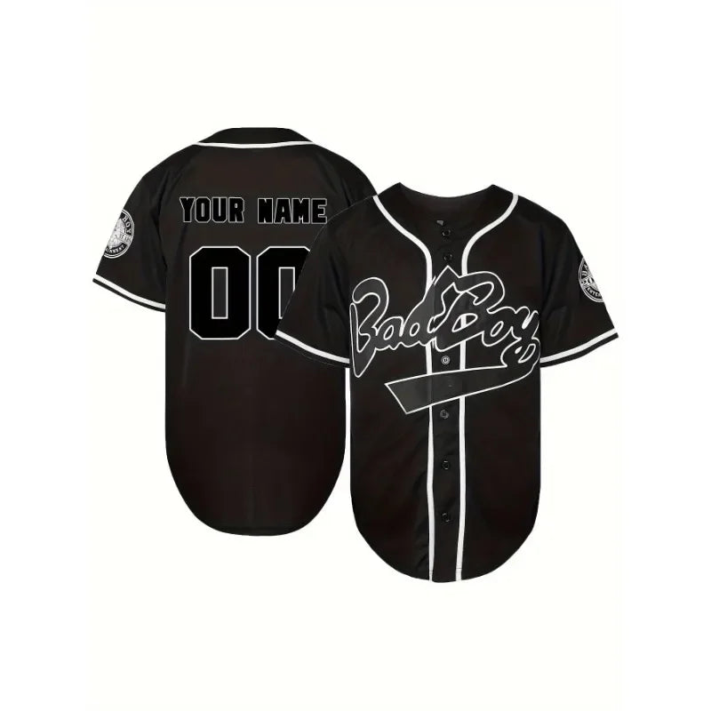 Custom Name And Number Men's Baseball Jersey Embroidered Bad Boy Short Sleeve Breathable Sportswear Men Clothing DIY T-Shirt