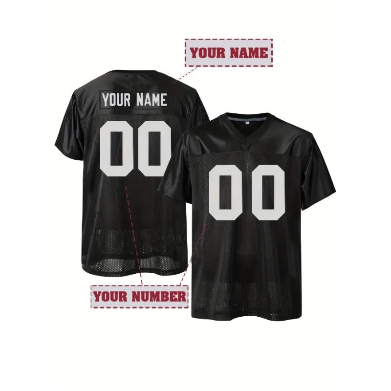 Custom Men's Football Jersey Embroidered Sportswear for Teams Las Vegas Short Sleeve Breathable Loose Fit t shirt Personnalis¨¦