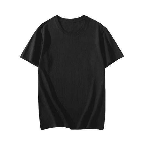 2025 Solid T-shirt Men Women Summer Casual Loose Fashionable Trend Cotton O-Neck Short Sleeve High Quality Tops Clothing Unisex