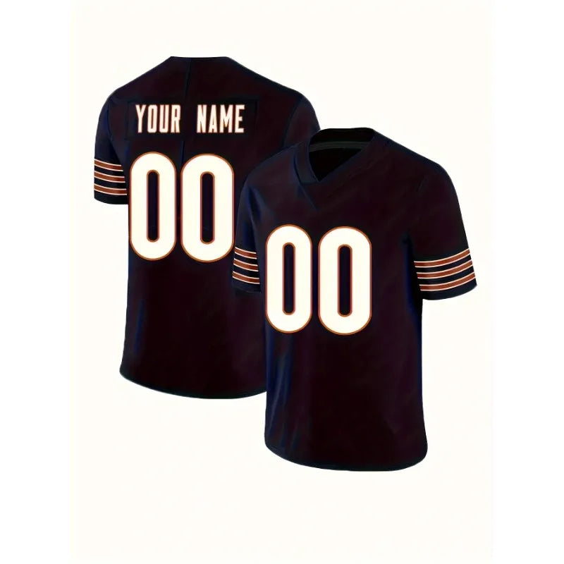 Custom Men's Football Shirt Embroidered Short Sleeve Tee Loose Fit Rugby Jersey Personalized Name & Number T-Shirts Men Clothing