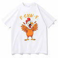 F-caw-f Chicken Print T-shirt Summer Men Comfortable Fashion Casual Hip Hop Streetwear Tops Cotton O-Neck Short Sleeve Tees