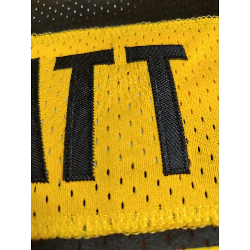 Customized Name&Number Men's Embroidered American Football Jersey Pittsburgh Yellow And Black Personalized Short Sleeved Shirt