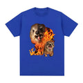 Women Clothing Flame Mouse Graphic Print T-shirts Summer Casual Fashion Funny Streetwear Tops Crew Neck Short Sleeve T-shirts