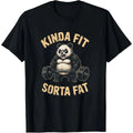 Kinda Fit Sorta Fat Panda Funny Print T-shirts Men Summer Casual Fashion High Street Gym Cotton Tops Crew Neck Short Sleeve Tees
