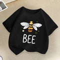 Cute Bee Graphic Print Children Clothing Summer Girls Boys Fashion Funny Colorful Tops Kids Crew Neck Short Sleeve T-shirts