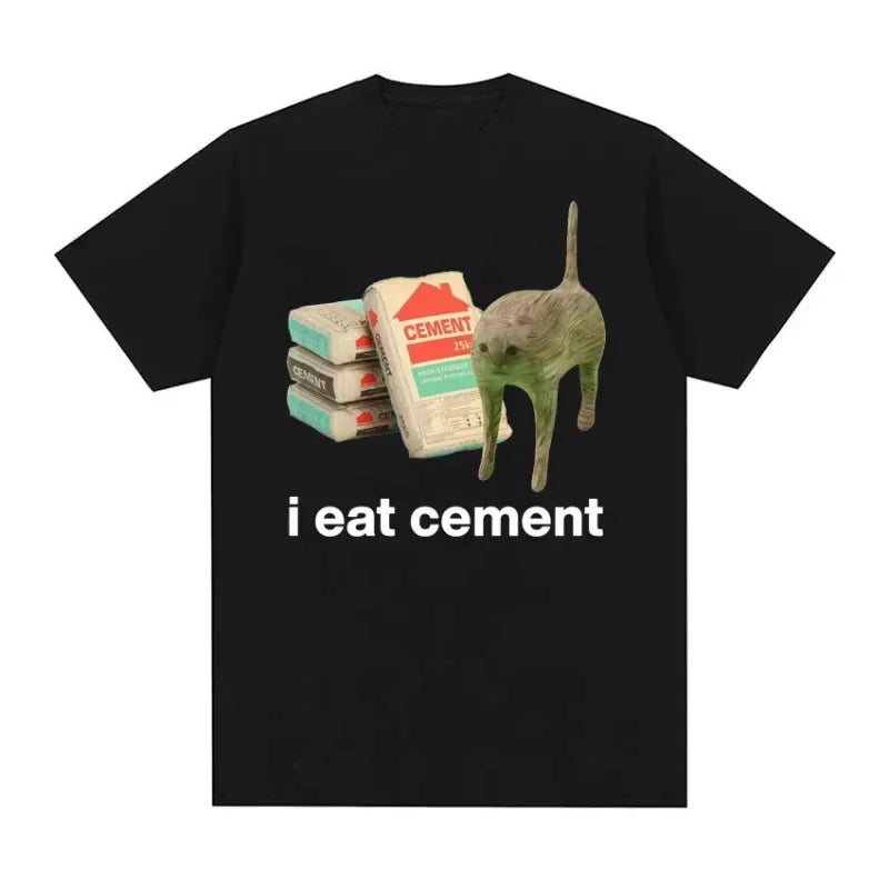 Funny Cats Print Graphic T-shirts for Me Summer Fashion Casual Streetwear Y2K Tops Loose Crew Neck Short Sleeve T-shirts