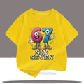 Teenager Six Seven Cartoon Graphic Print Children Gurls Boys Casual Fashion Colorful Tops Kids O-Neck Short Sleeve T-shirts
