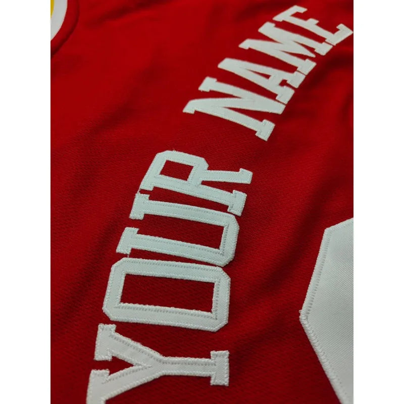 Customized Name and Number Basketball Jersey, Breathable Sleeveless Embroidery Sweatshirt Training Competition DIY Sports Tops