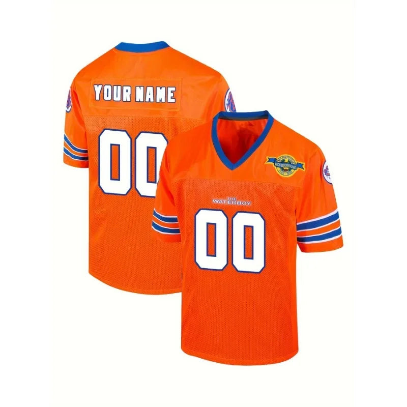 Customized Name and Number  Football  Jersey The Waterboy Bobby Boucher Adam Sandler 50th Anniversary DIY T-Shirts Men Women
