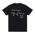 Funny Quantum Mechanics Cat Print T-shirt for Men Women Summer Oversize Casual Fashion Tops Crew Neck Short Sleeve Cotton Tees