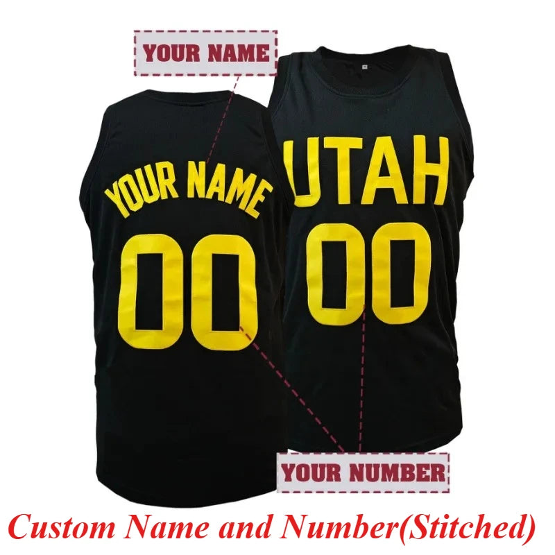 Custom Basketball Jersey Breathable Sleeveless Round Neck Sports Top Personalized Name & Number Casual Wear Men's Tank Top