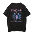 Japanese Style Vintage Print T-shirts Men Summer Casual Fashion High Street Harajuku Tops Crew Neck Short Sleeve Cotton Tees